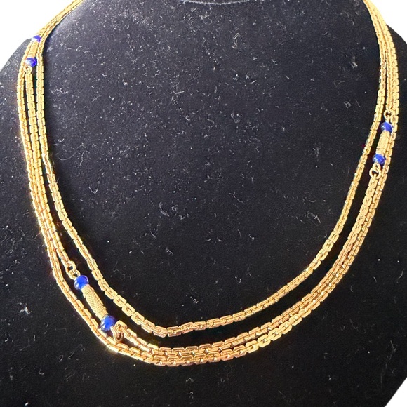 Sarah Coventry Jewelry - Sarah Coventry Gold Necklace with Blue Accents